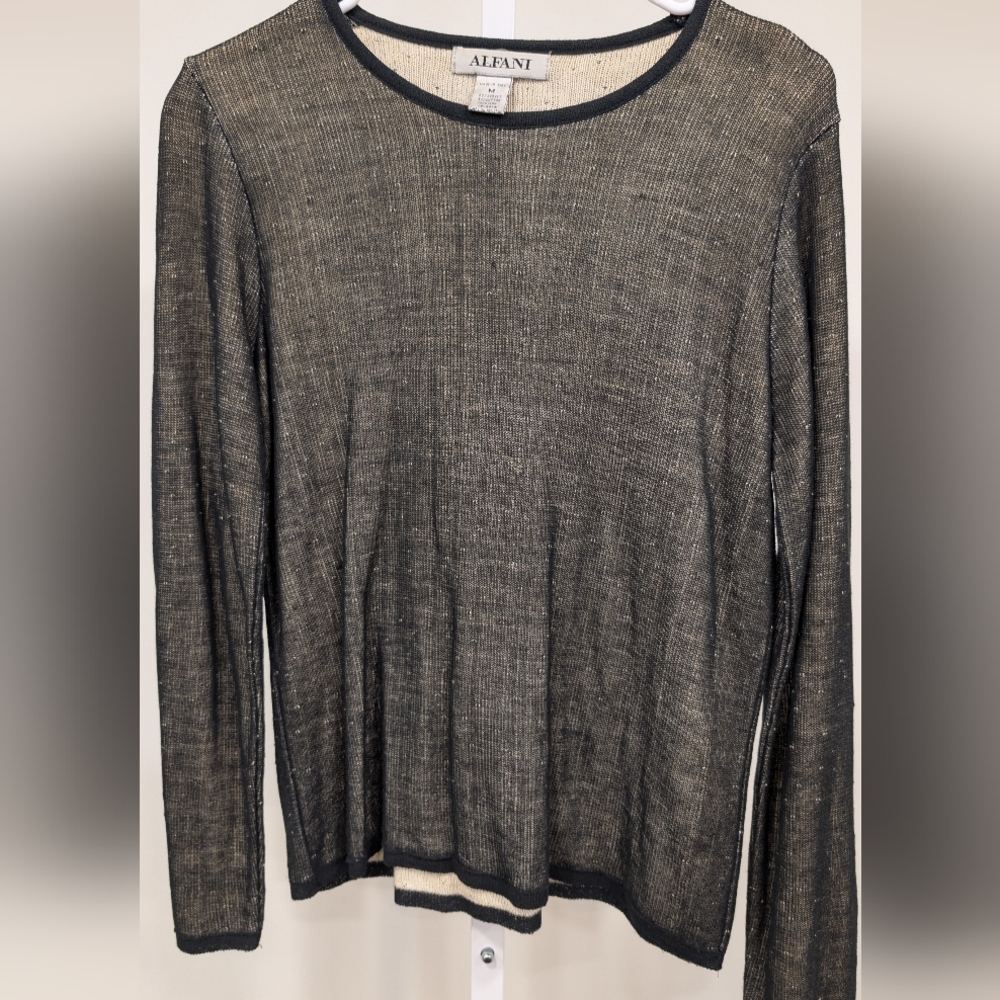 Sheer Black Lightweight Vintage Alfani Sweater